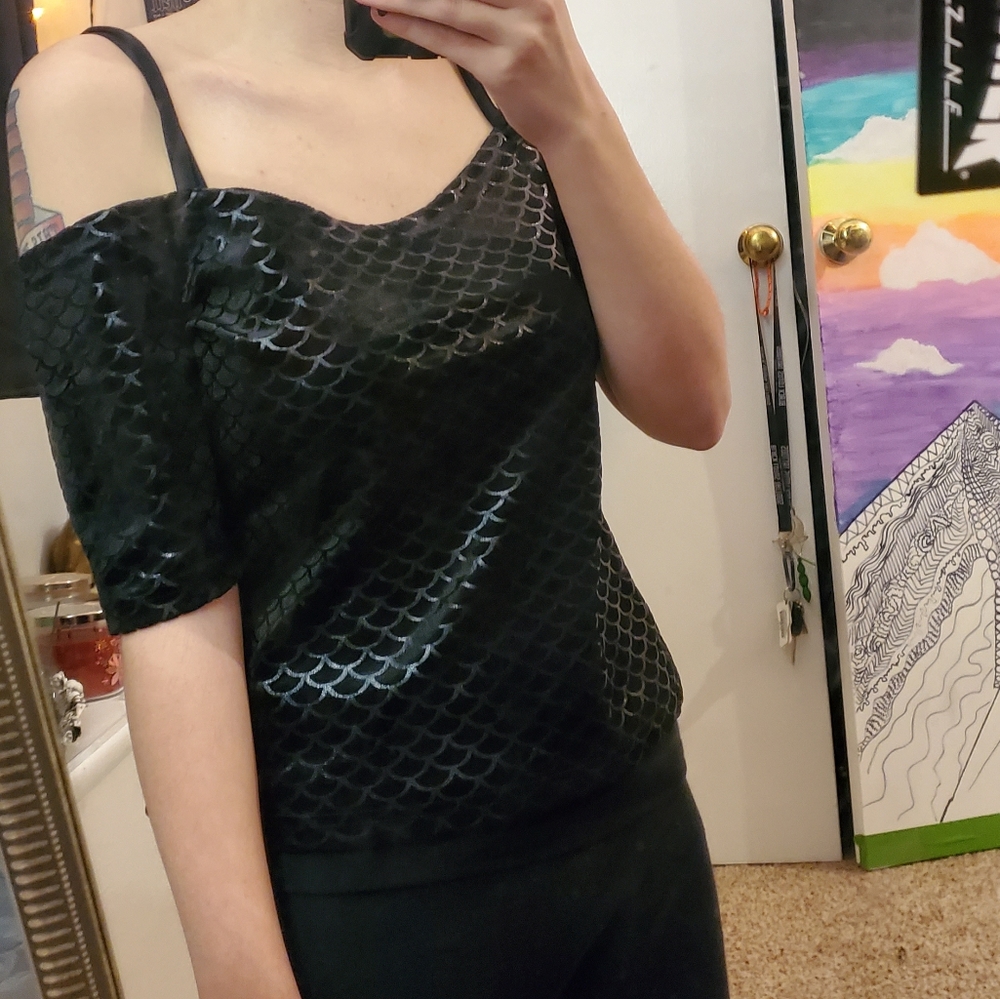 Killstar black sea bardot top